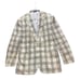 Alan Flusser Sport Coat Mens Medium Beige Plaid Single Breasted Suit Blazer Mens