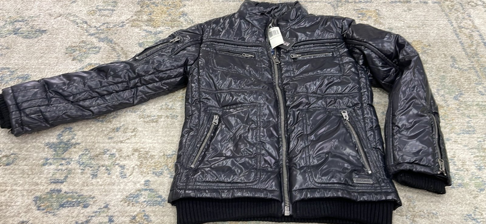 New Women’s Buffalo David Bitton Outerwear Puffer Jacket Black Size Medium