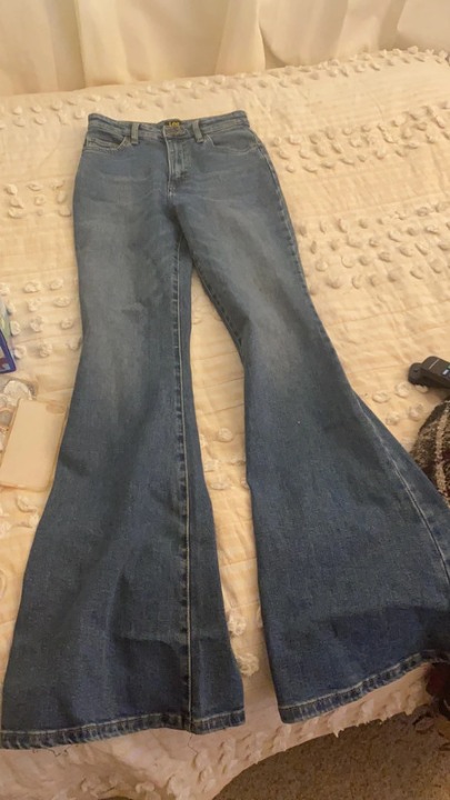 Blue denim jeans