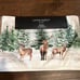 Cynthia Rowley Placemats Stag Deer Christmas Evergreen Trees Snow New Holiday