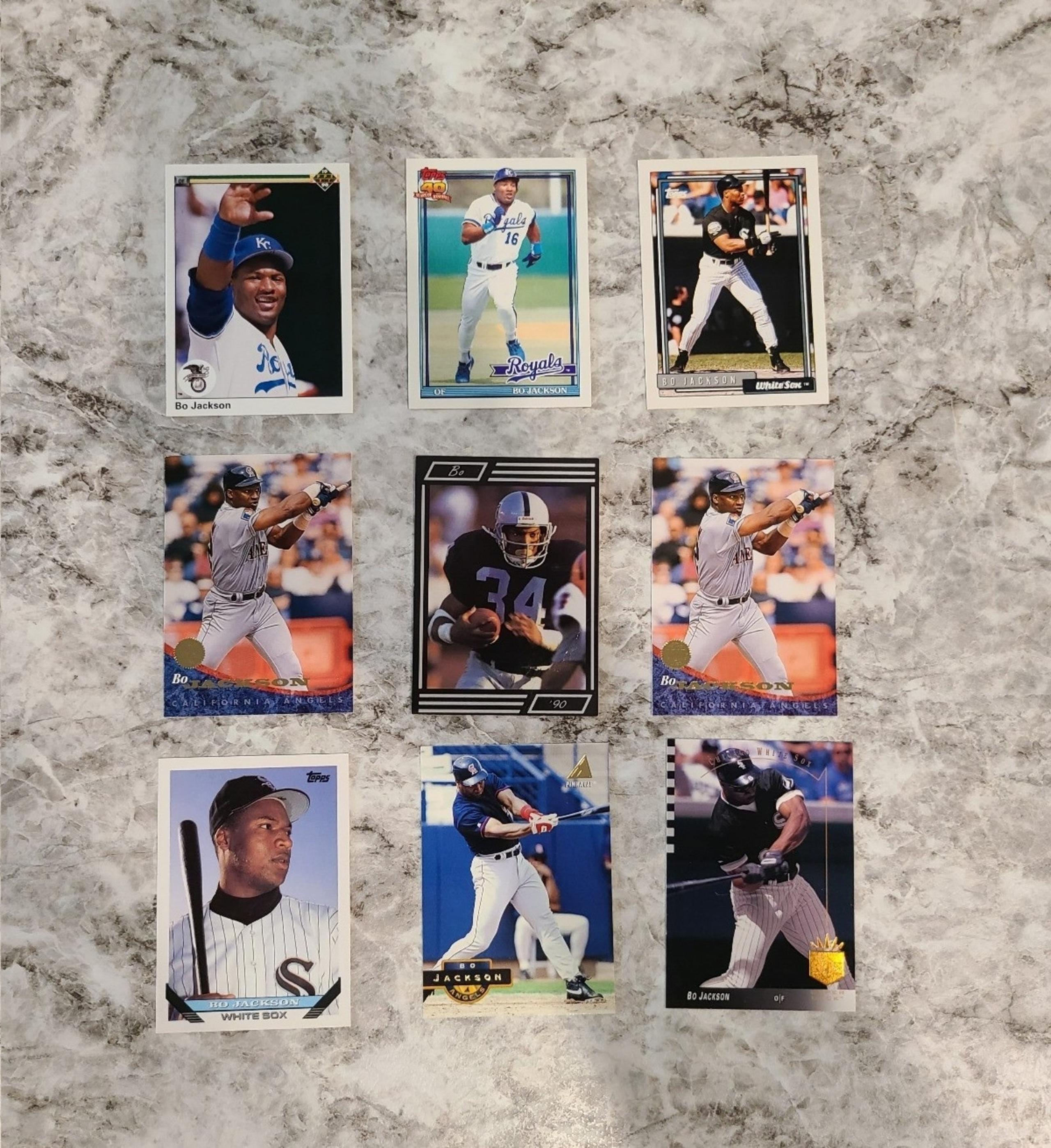 Bo Jackson Card Lot - (23) Baseball / Football Cards - 80s / 90s