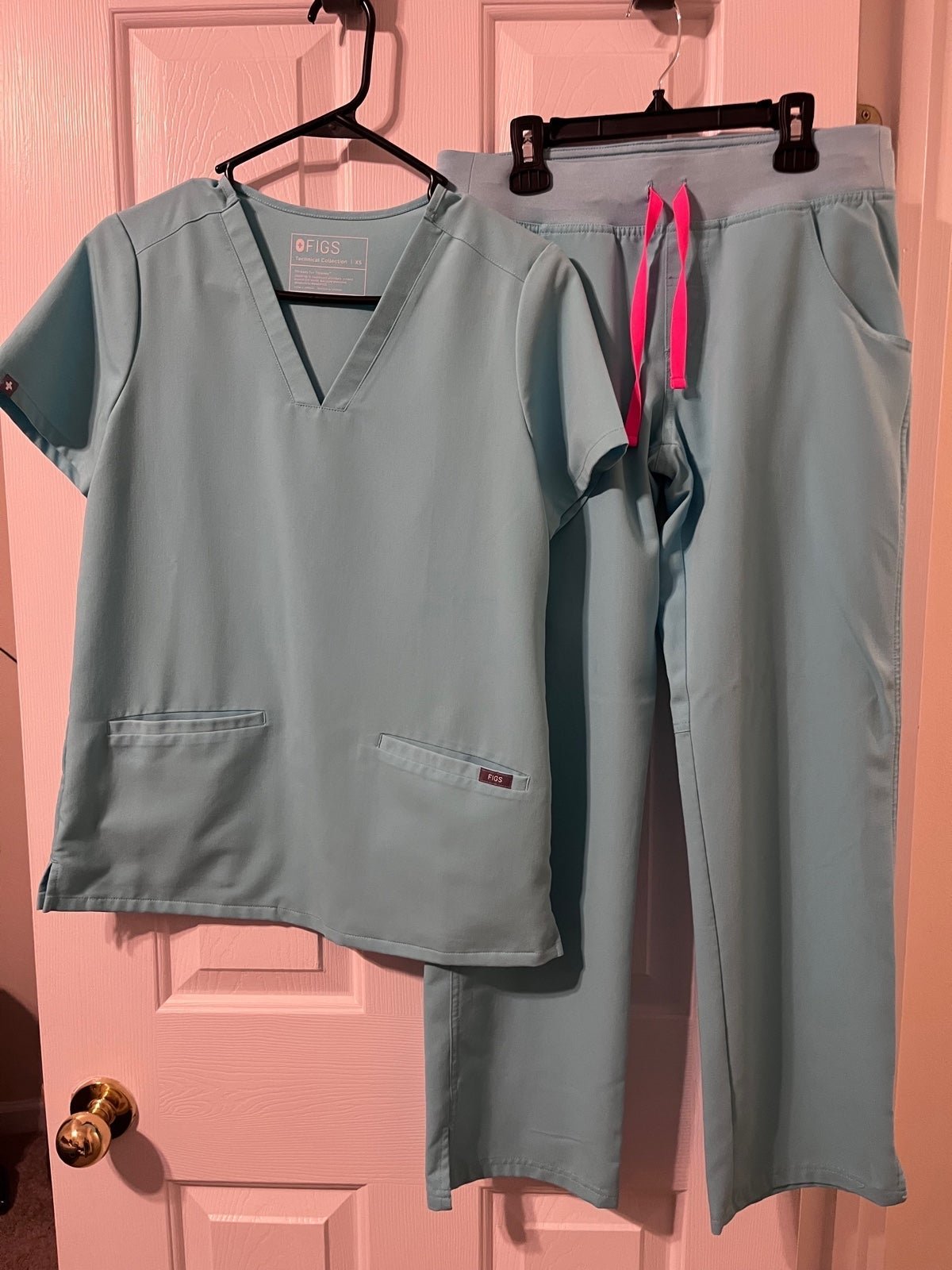 Figs scrub set XS/SP neon blue