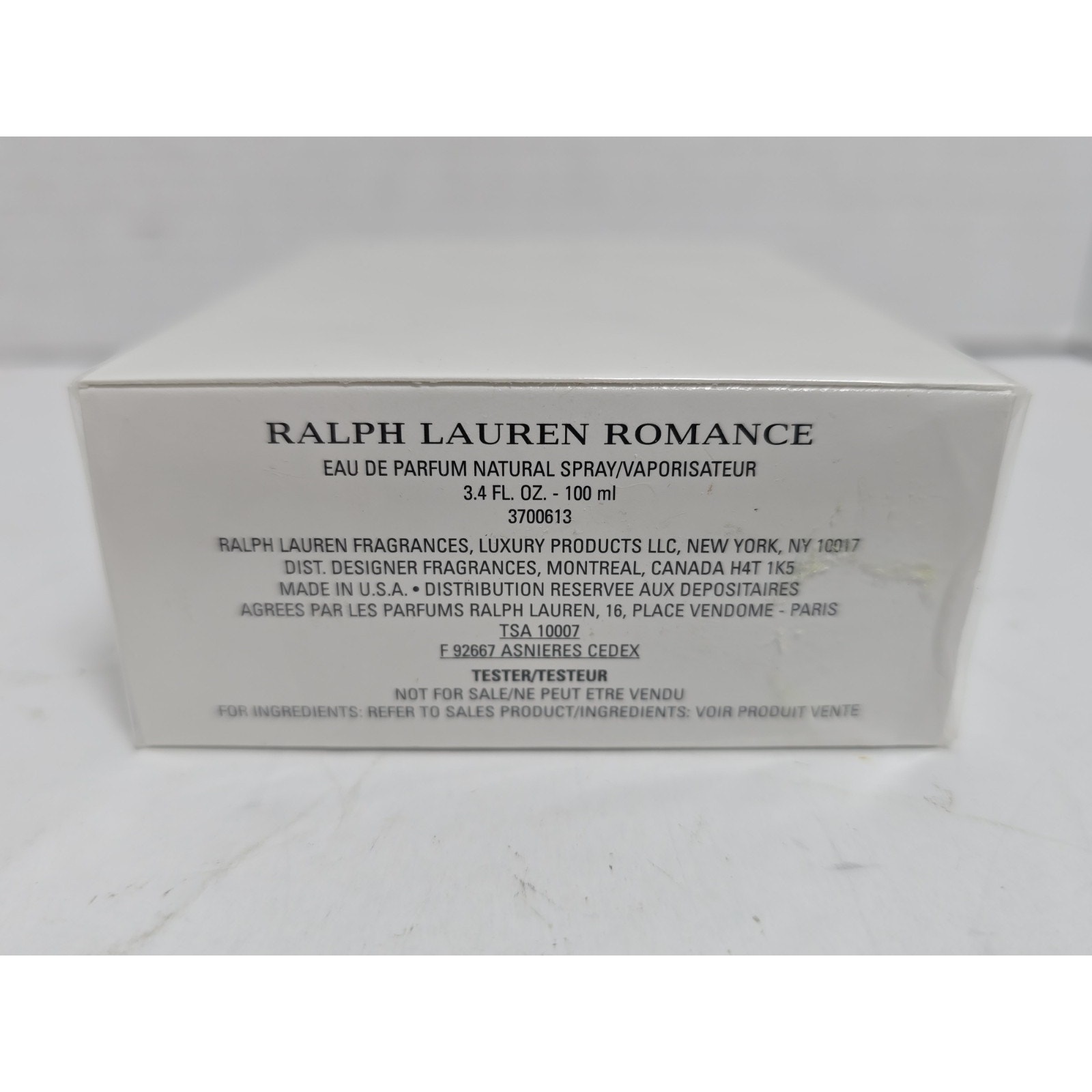 Ralph Lauren Romance 3.4 Fl.oz / 100 mL TR Sealed In Box
