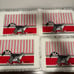 Vintage B. Kliban Red Sneaker Cat Fringed PlaceMats