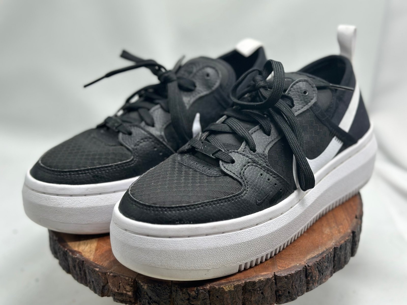 Nike Court Vision Alta Platform Shoes Women's Size 7 CW6536-001 VGUC