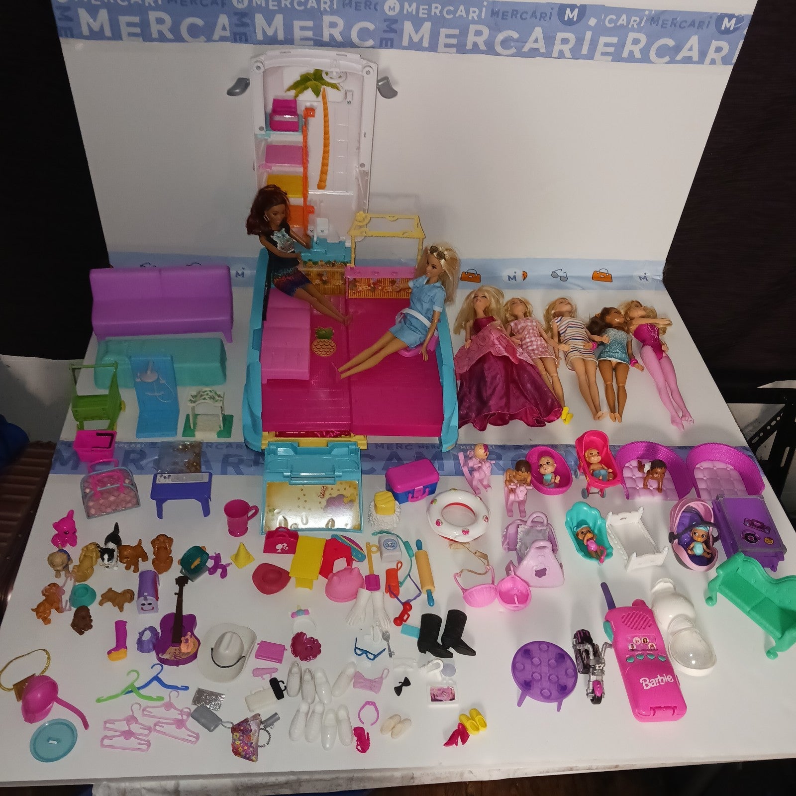 Vintage Barbie Lot Barbies clothes Barbie puppy ultimate outlet mobile