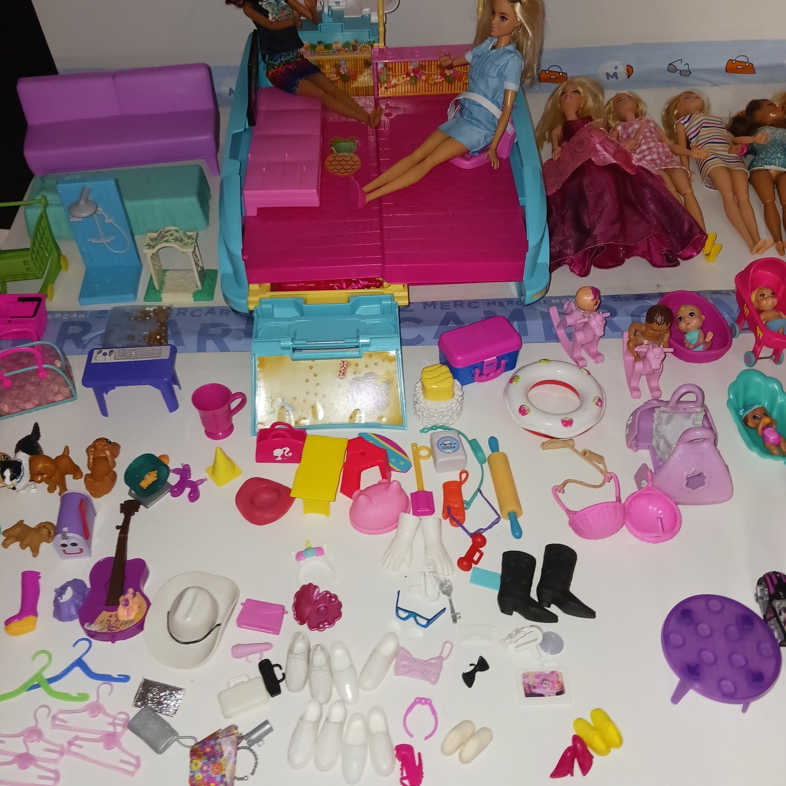 Vintage Barbie Lot Barbies clothes Barbie puppy ultimate outlet mobile