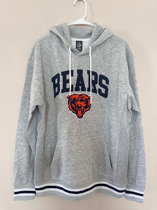 NFL Chicago Bears Embroidery Fleece Lined Hoodie Unisex Adults Size L 85