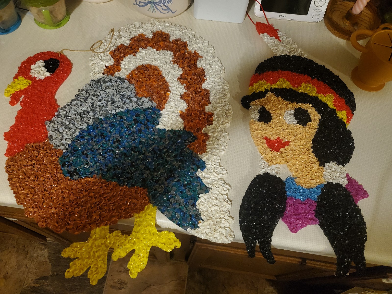 Thanksgiving vintage popcorn decorations