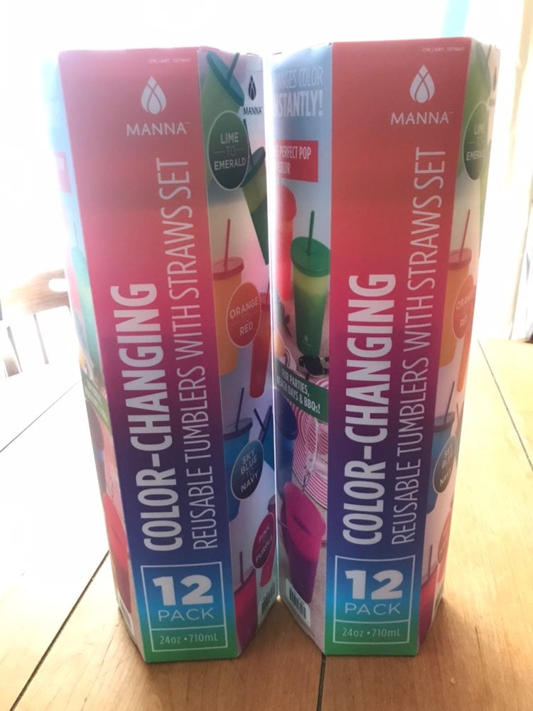 2 sets, color changing cup