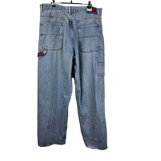 Vintage 90's Tommy Jeans Carpenter Size 38 Flag Logo Baggy Wide Leg Y2K