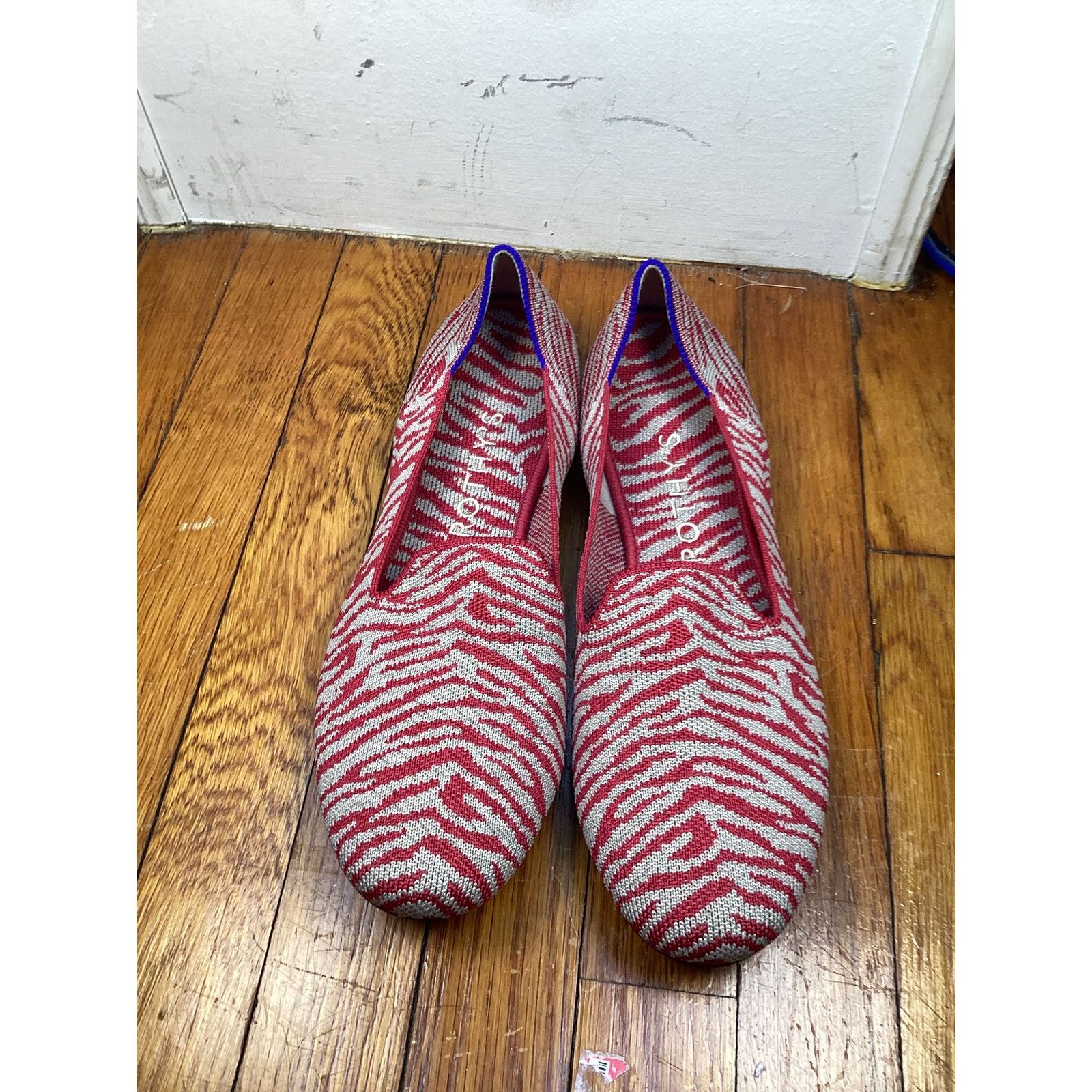 Rothy's Women's The Loafer Red Zebra Slip-on Flat Shoe Size 10