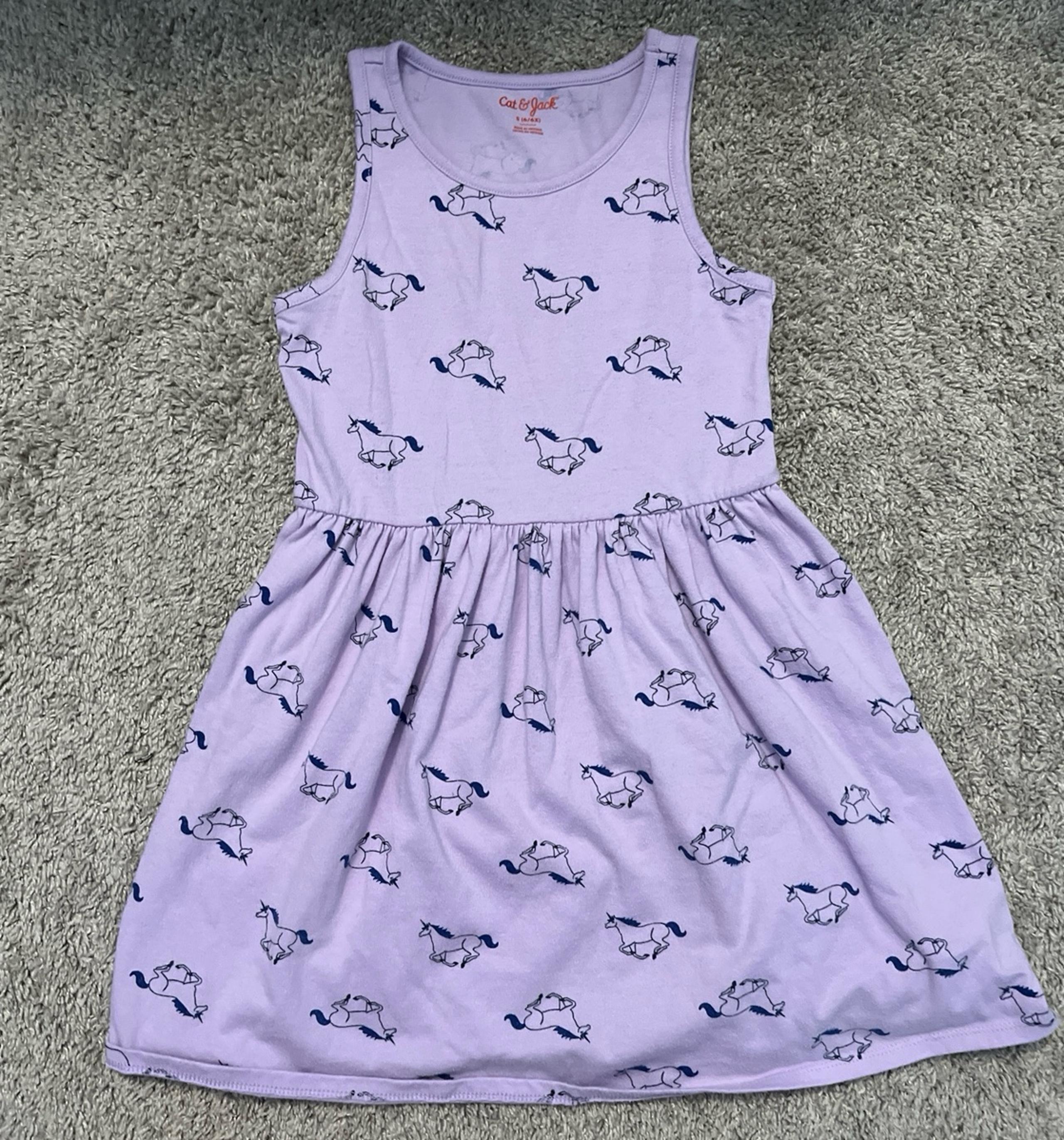 Cat and Jack girls unicorn tank dress size 6–6x
