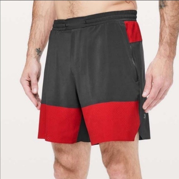 LULULEMON Switch Up Shorts Gray Red M