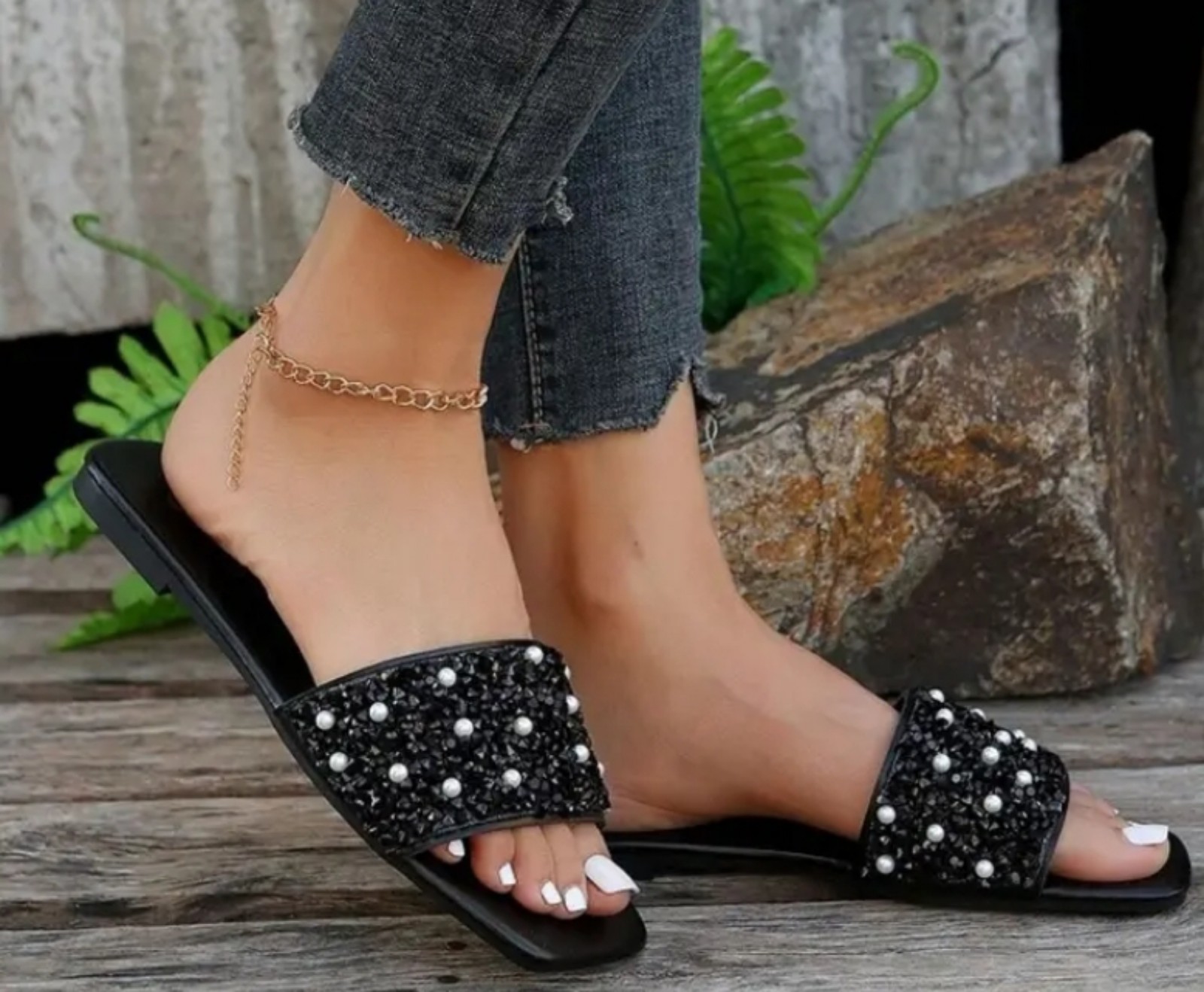 Women's Slipper Casual Open Toe Slides Outdoor Flat Sandals Flat Sandals
