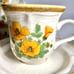 Teacup & Saucer Set - Vintage Mikasa Garden Club Petunia 1970's