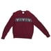 Vtg Y2K Disney Mickey Mouse Fair Isle Sweater Women's S Burgundy Cable Sleeve