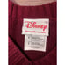 Vtg Y2K Disney Mickey Mouse Fair Isle Sweater Women's S Burgundy Cable Sleeve
