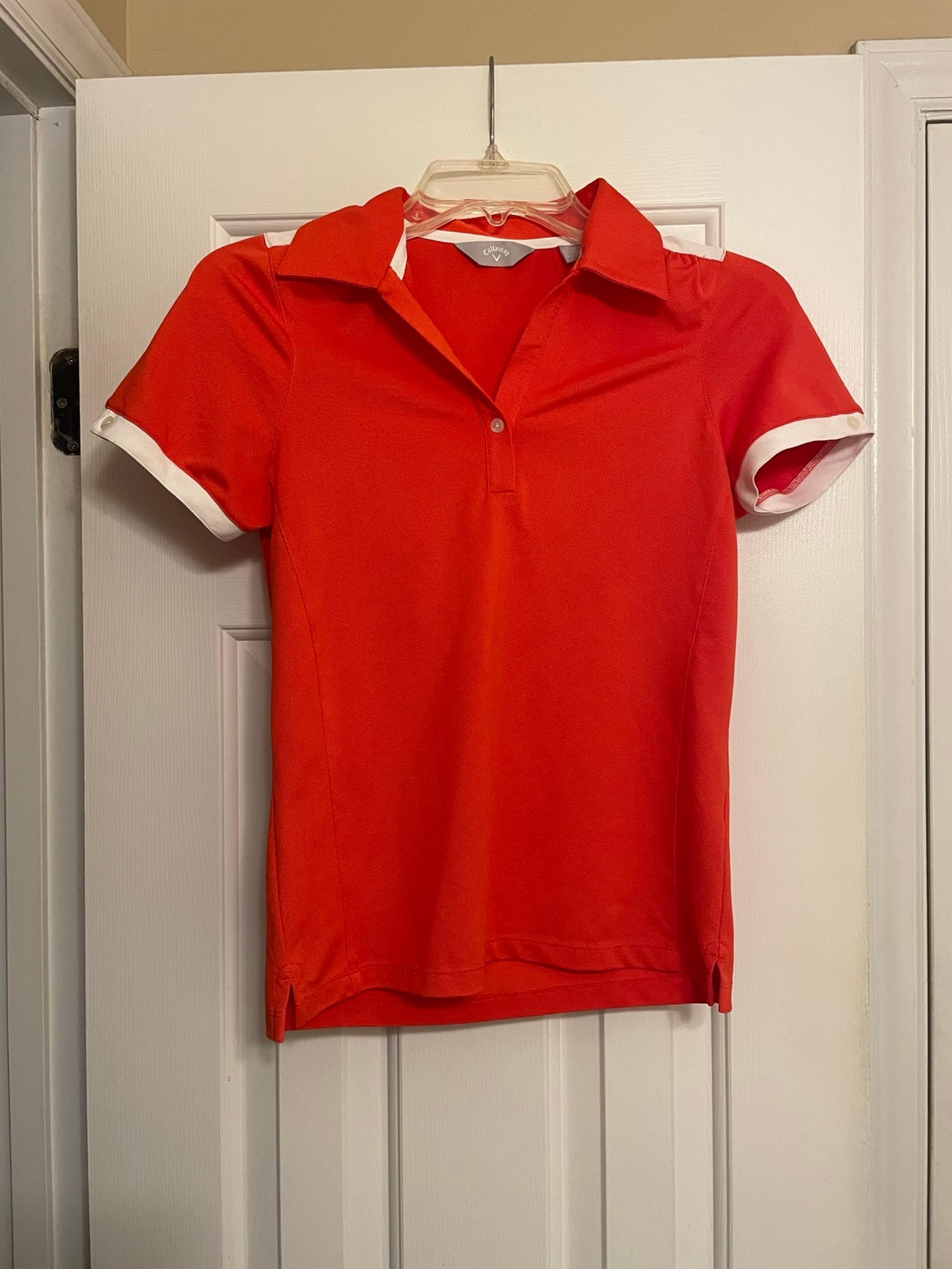 Callaway Womens XS Orange Polo
