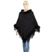 Black Pearl Embellished Fur Poncho / Cape (One SIze)