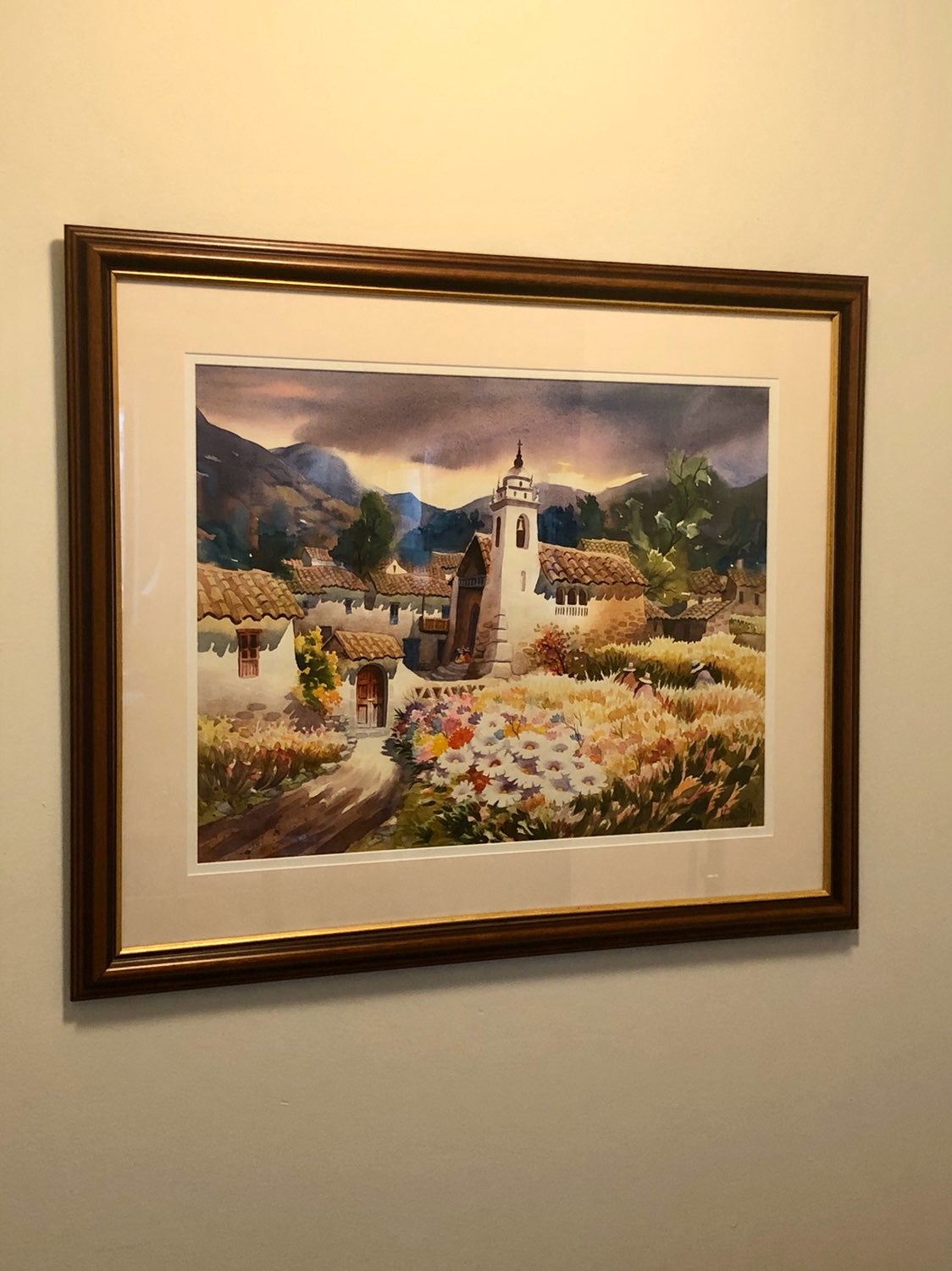 Pair of Framed Ecuadorian Watercolors