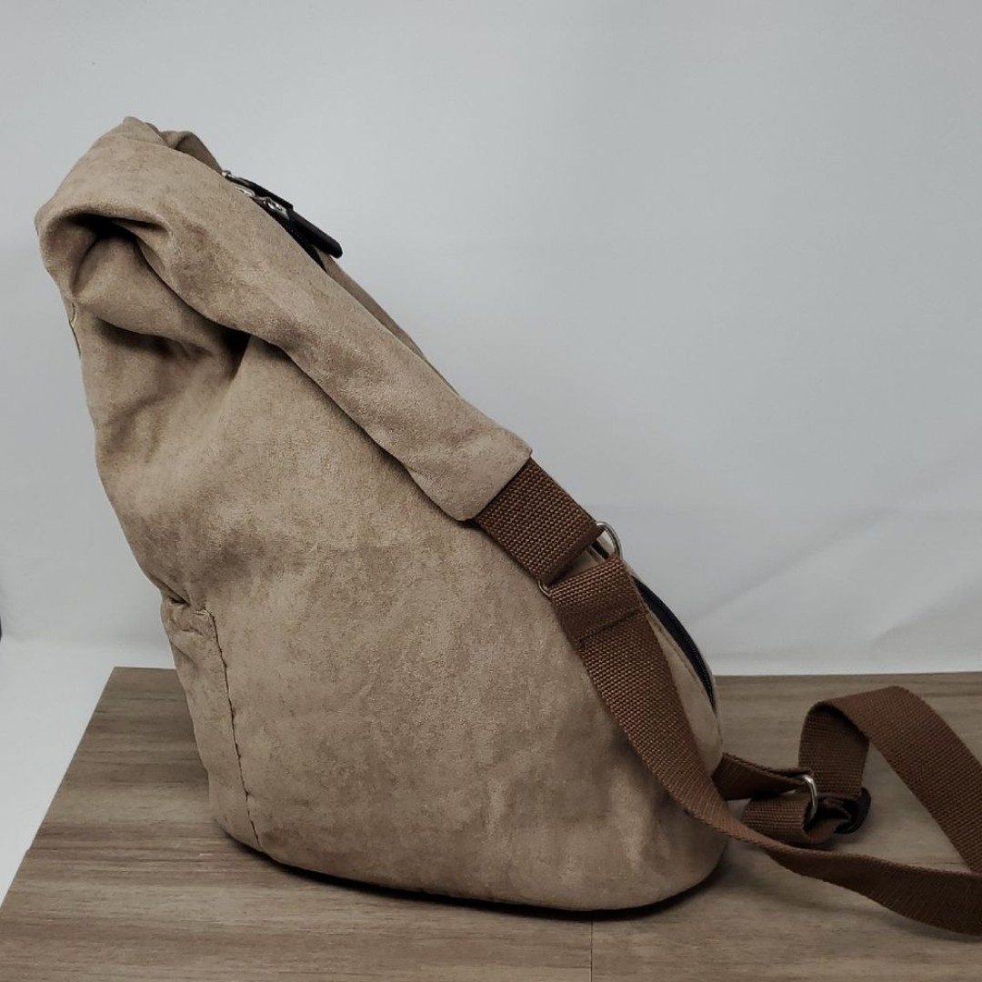 Tan and Brown Organic Dog Pet Carrier for Travel