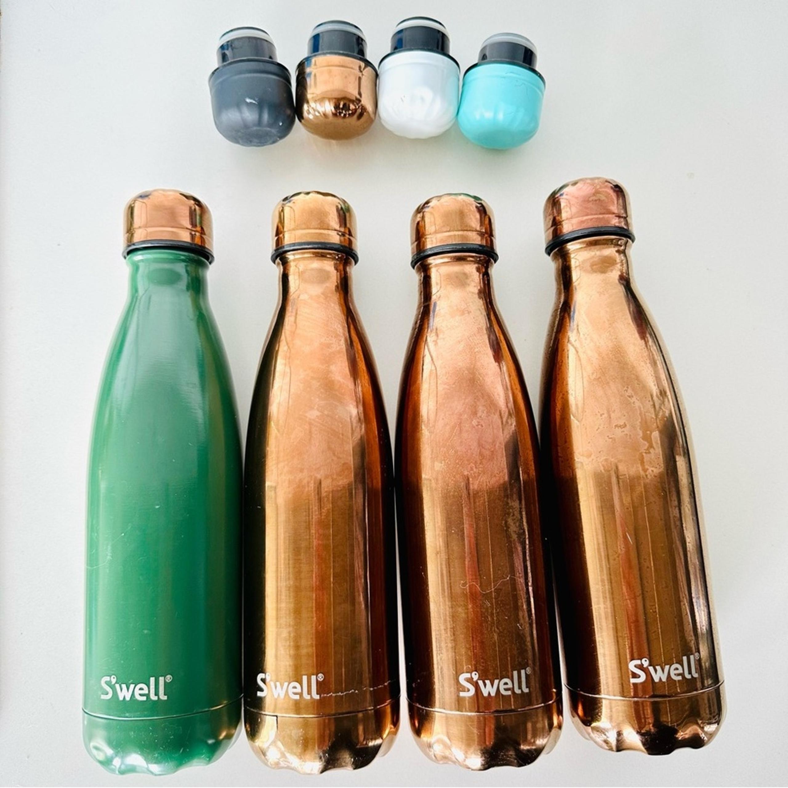 SWELL ANTHROPOLOGIE Rose Gold Limited Edition Insulated Water Bottle 17 Oz Set 4