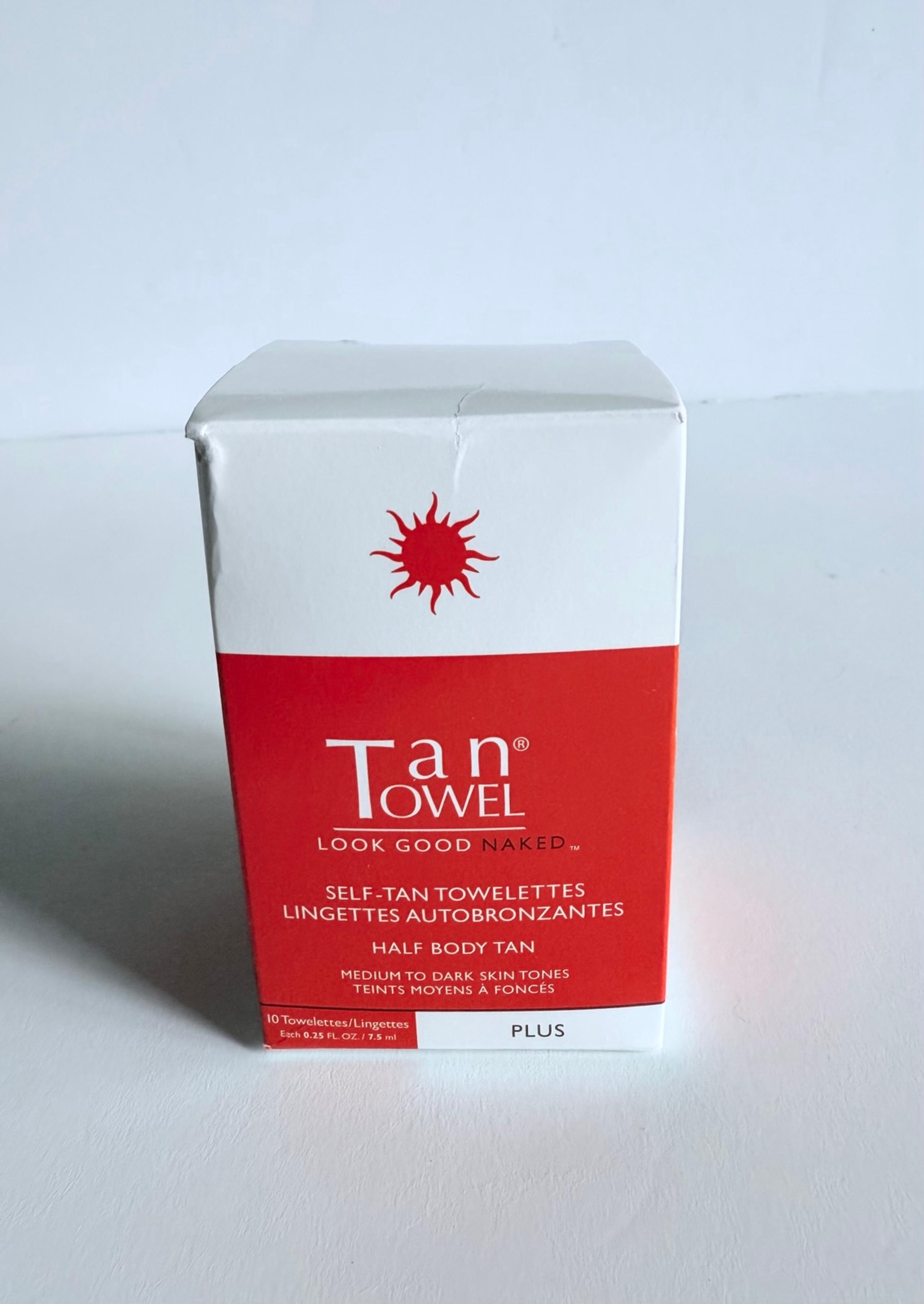TanTowel Half Body Tan Towelettes - Plus, 10 Count (Pack of 1) Brand New Tanning