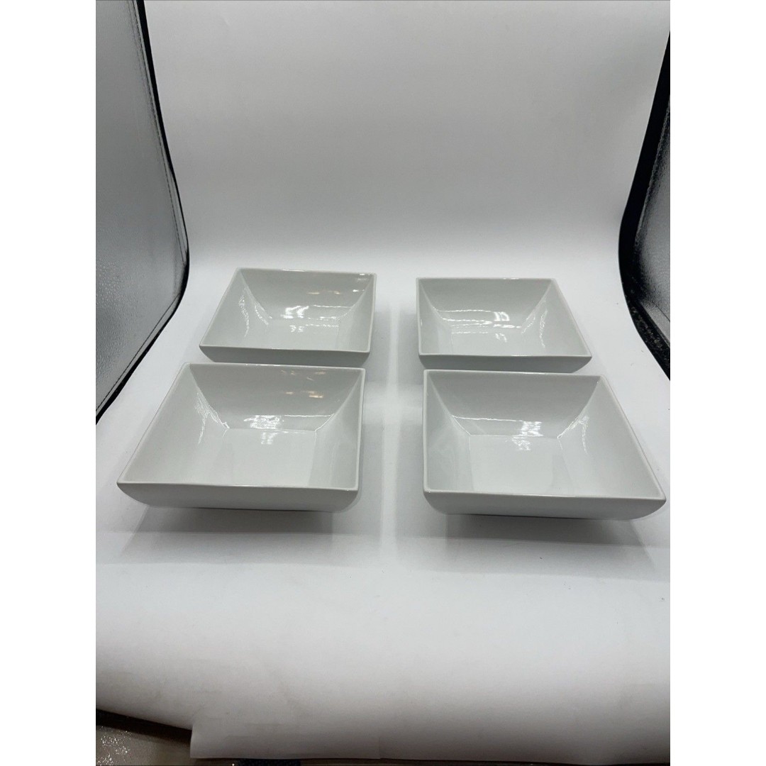 Pier 1 Imports Allure Square Bowls 6.5” X 2” Set Of 4