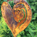 Heart in the Garden Rusty Heart made of 14ga metal with 24 stakes