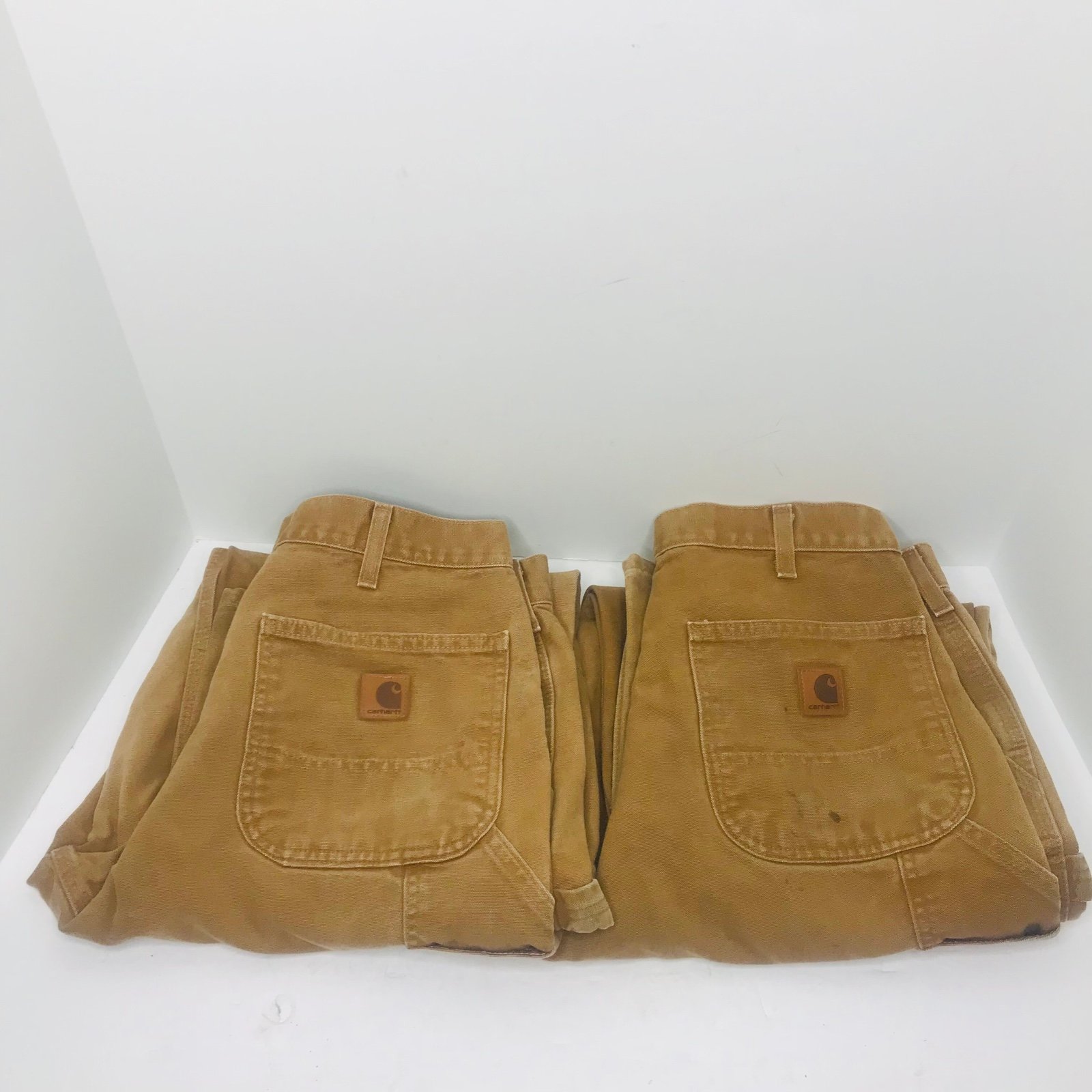 Carhartt B11 Loose Fit Carpenter Utility Work Duck Pants Mens 34x32 Brown