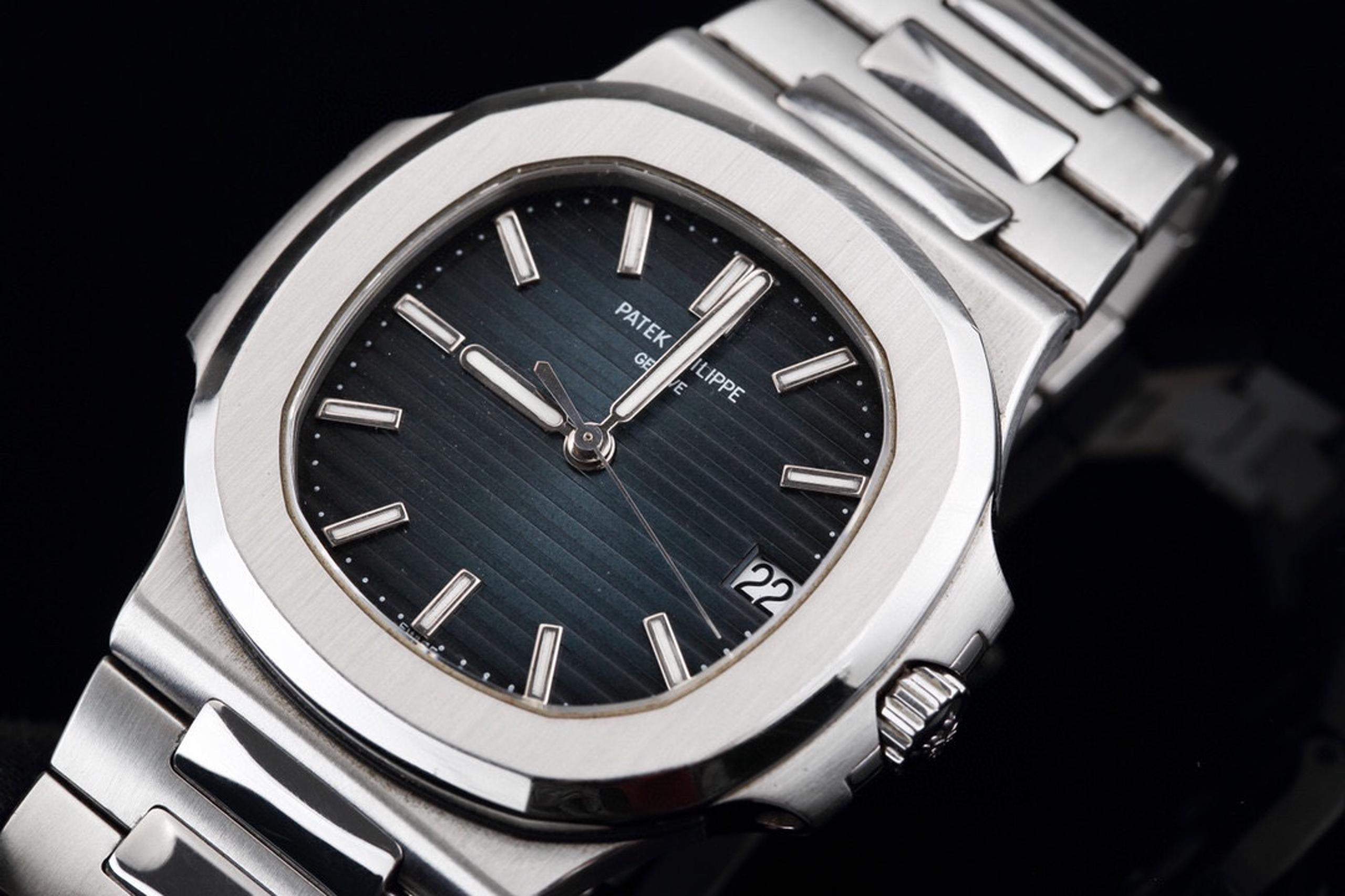 Nautilus Stainless Steel Blue Dial  Watch