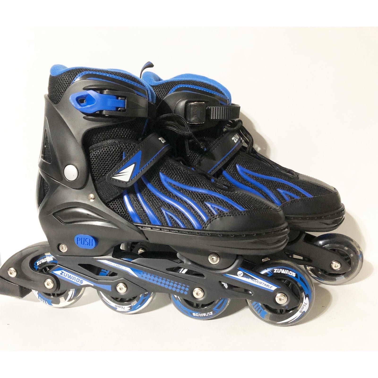Zuwaos Adjustable Rollerblades w/Light-Up Wheels, NEW