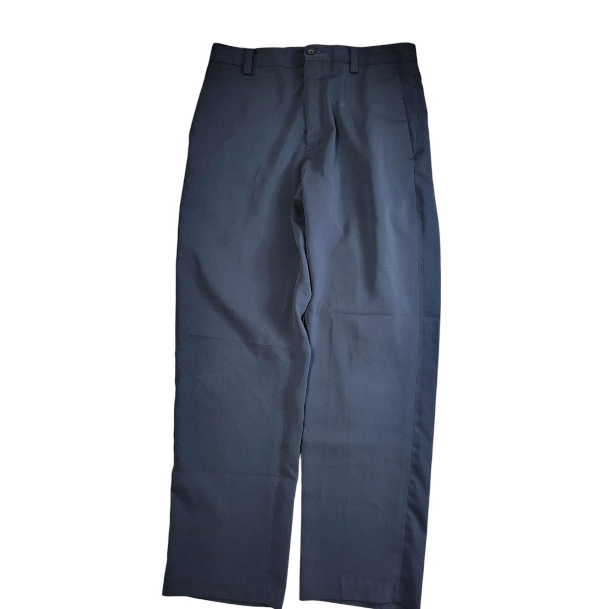 Kenneth Cole Reaction Black Flat Front Dress Pant Slack Men's Size 31x30