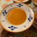 Set of 6 hand painted clay terracotta made in Italy dinner plates !