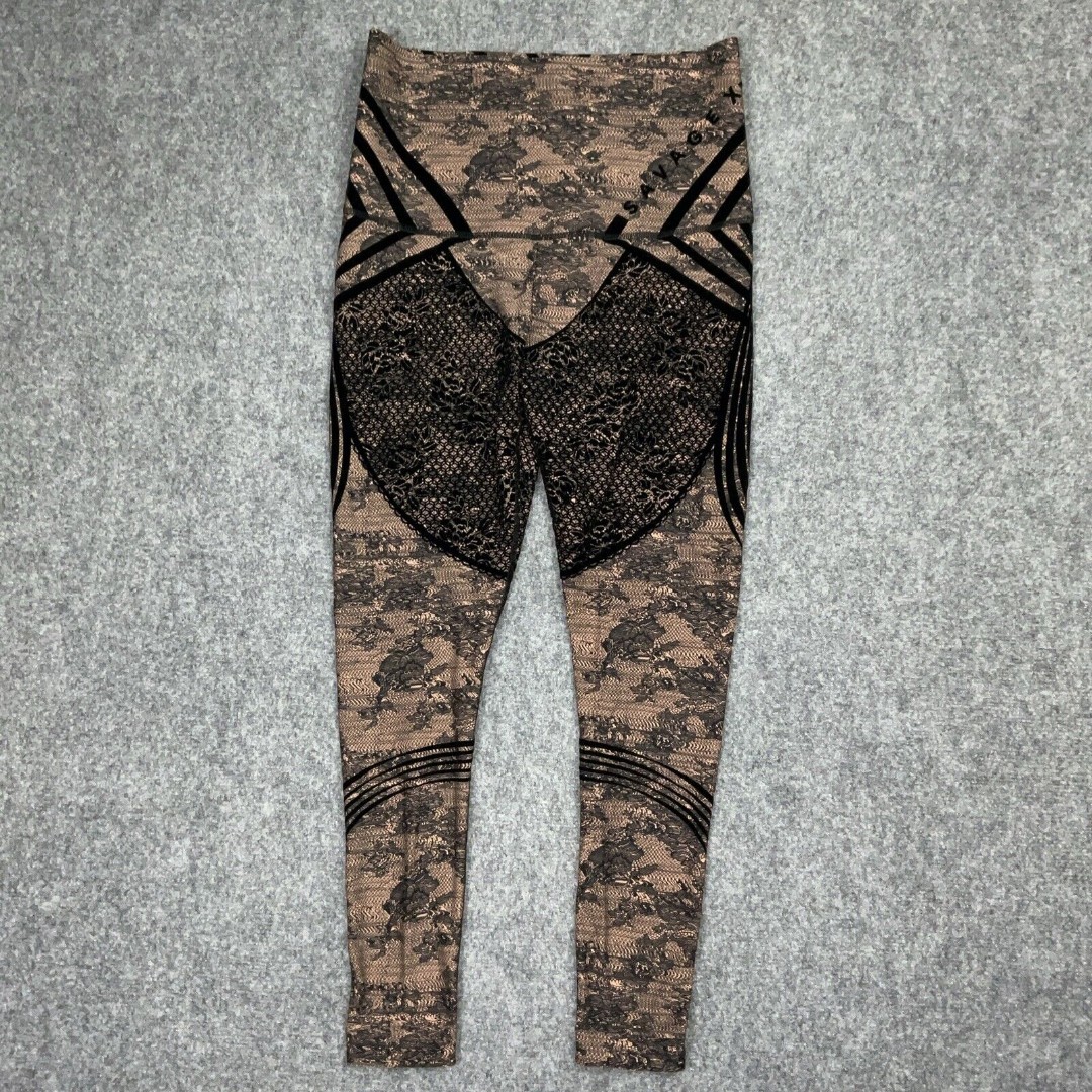 Savage X Fenty Pants Womens Size 2X Black Pink Rhiana Special FX Sport Leggings