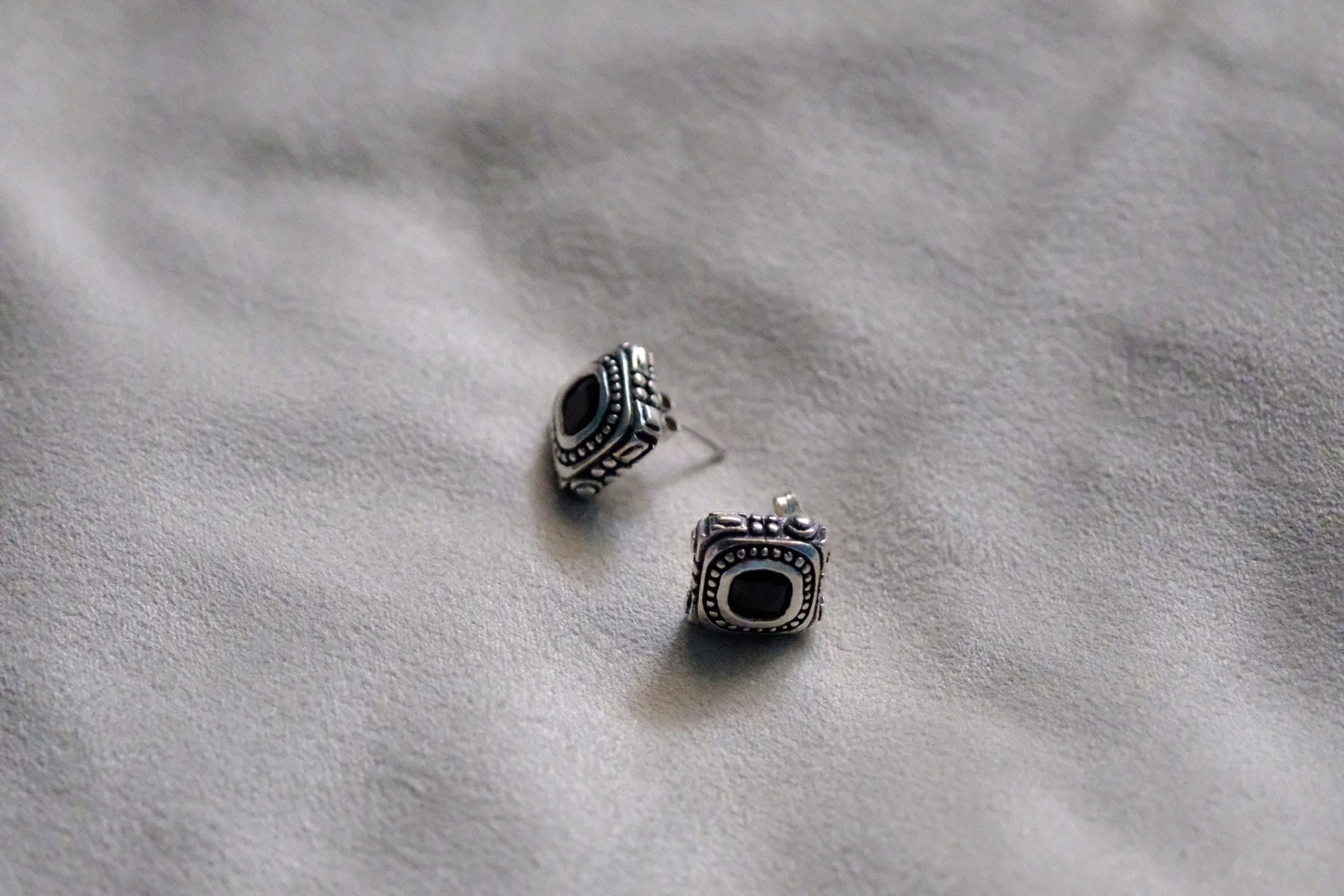 Barse Full Real Silver Earrings