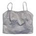 Akris Punto Metallic Silver Crop Bustier Size 6, High-Fashion Luxury New! NWOT
