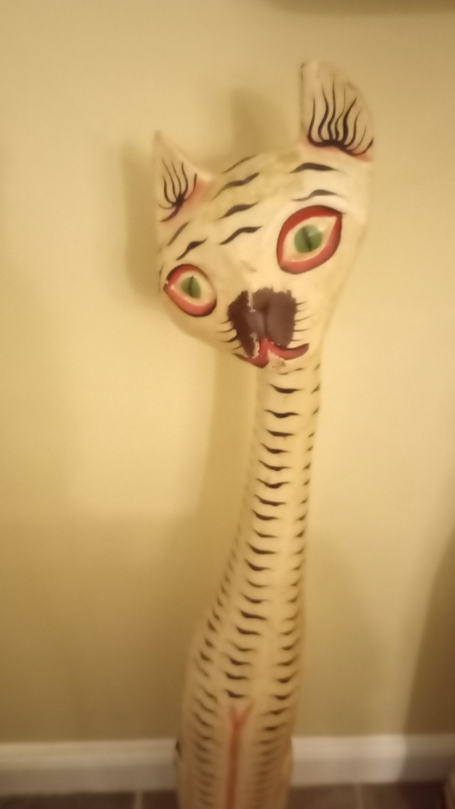 Indonesian handmade wooden Siamese cat