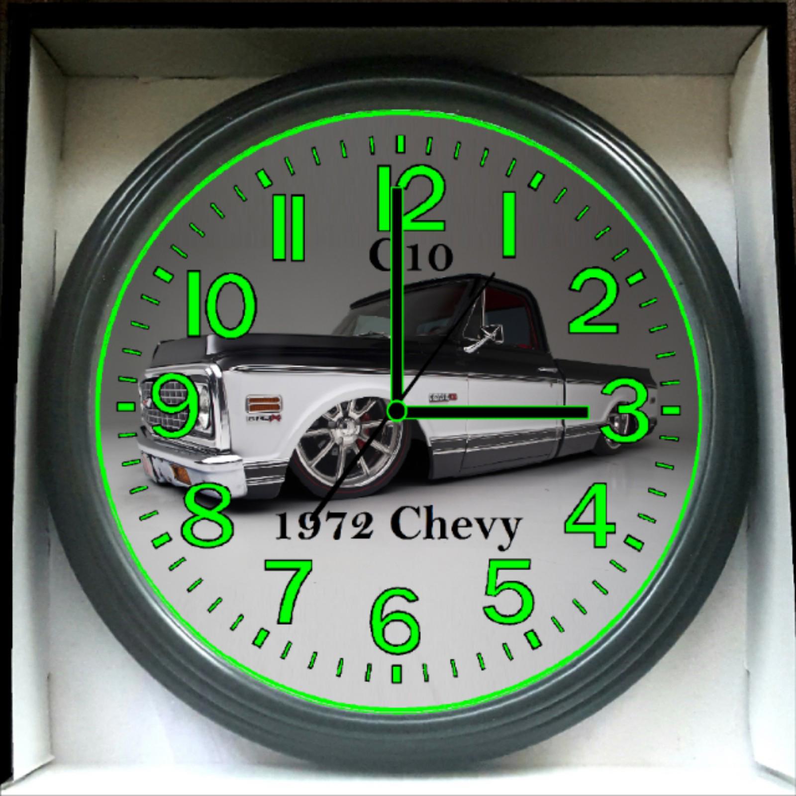 1965 Chevy Nova Red SS Glow in the Dark Wall Clock New!