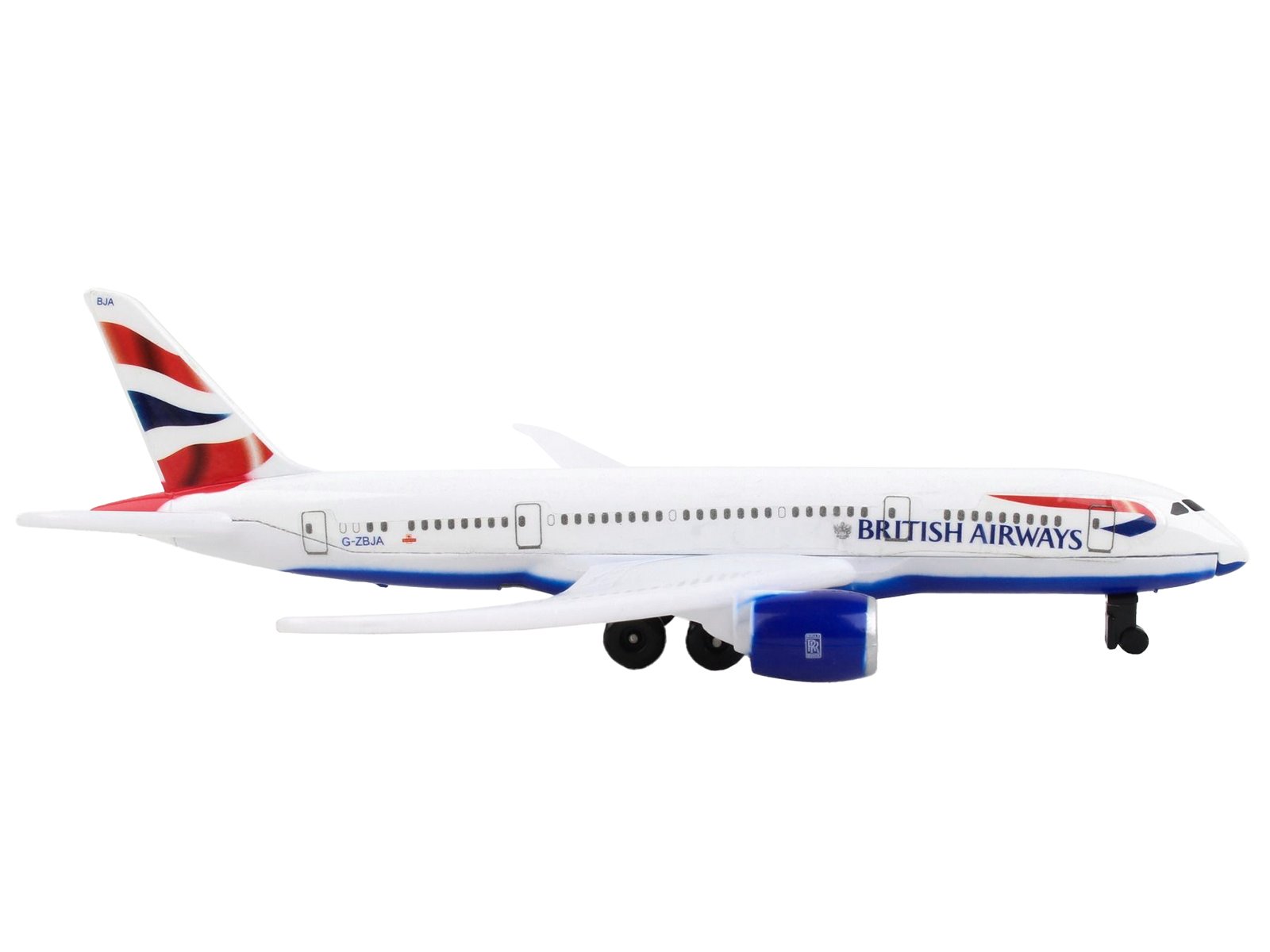 787 Commercial Aircraft British Airways (G-ZBJA) White with Blue and Red Tail