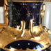 Cobalt and gold paint vintage vase