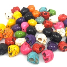 Turquoise Skull Bead 500 Pcs mixed color