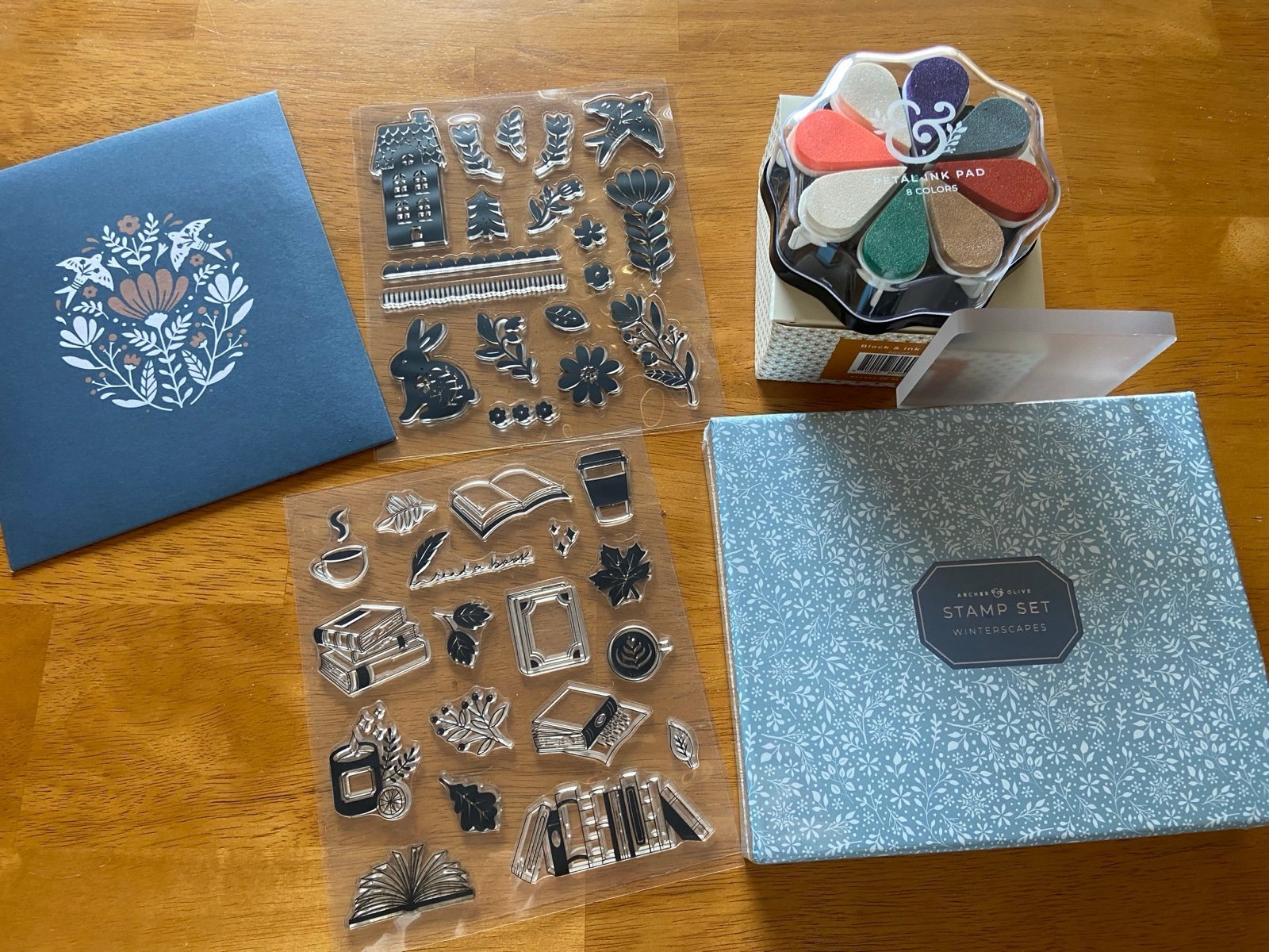 RESERVED Kc.jellybean Archer & Olive Stamp & Ink Bundle