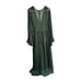 NEW Showpo DANGEROUS WOMAN MAXI DRESS PLUNGE THIGH SPLIT DRESS EMERALD Size 14