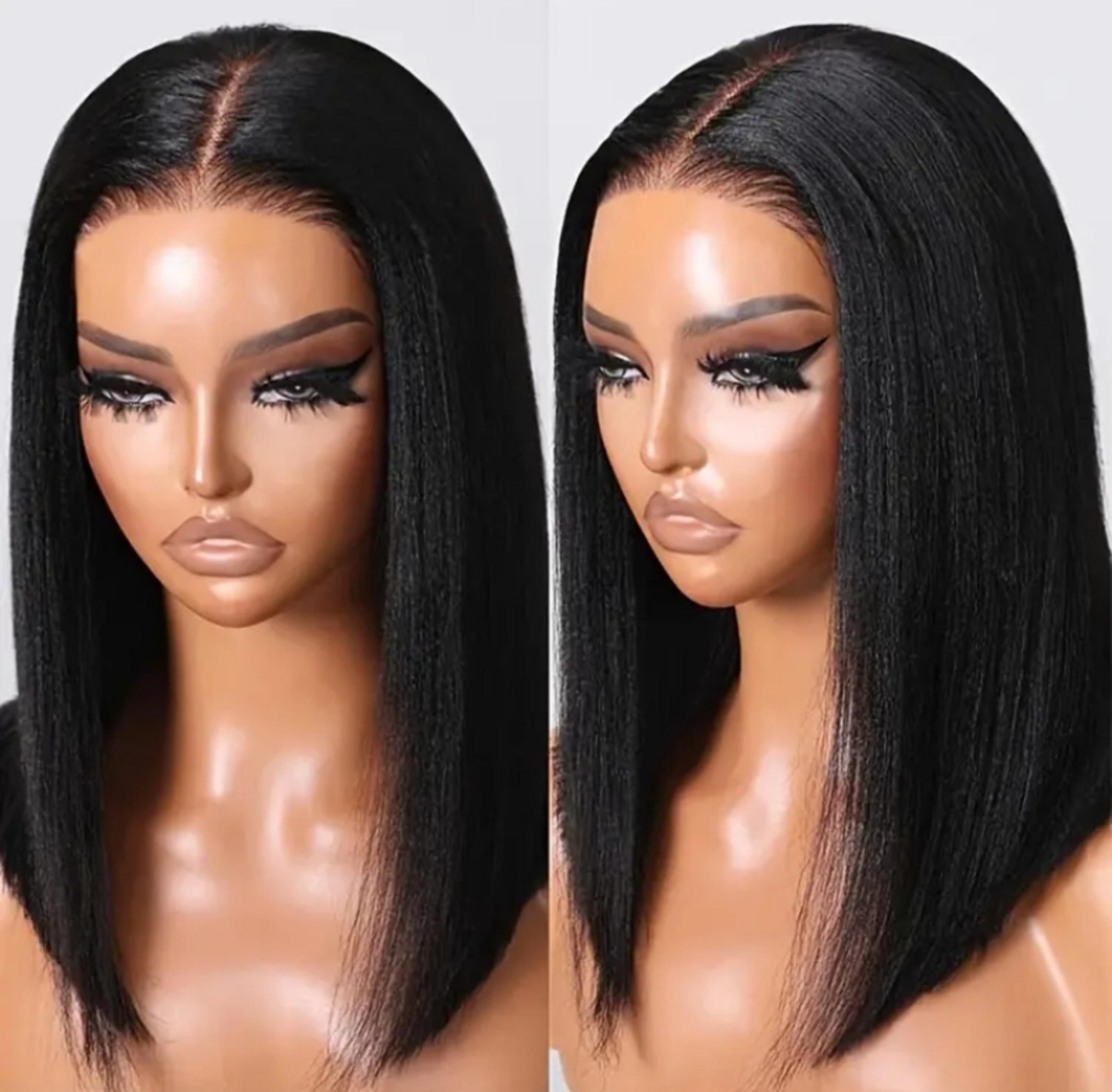 Straight Put On and Go Glueless Bob Wig 14-inch