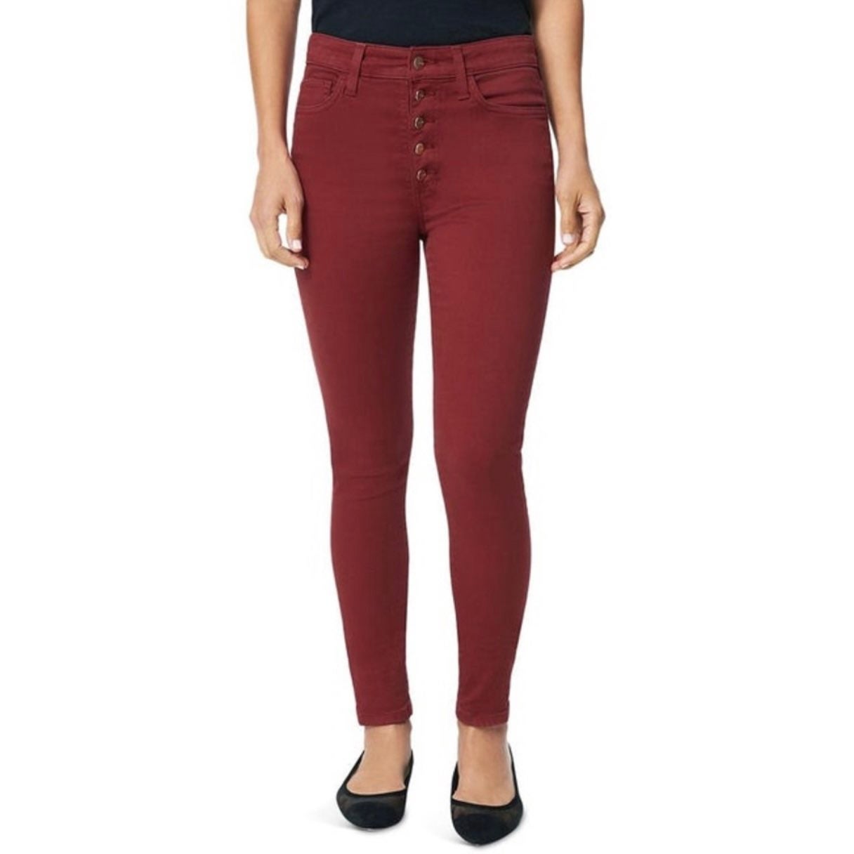 Joe’s Jeans The Charlie High Rise Skinny Angle Maroon Jeans