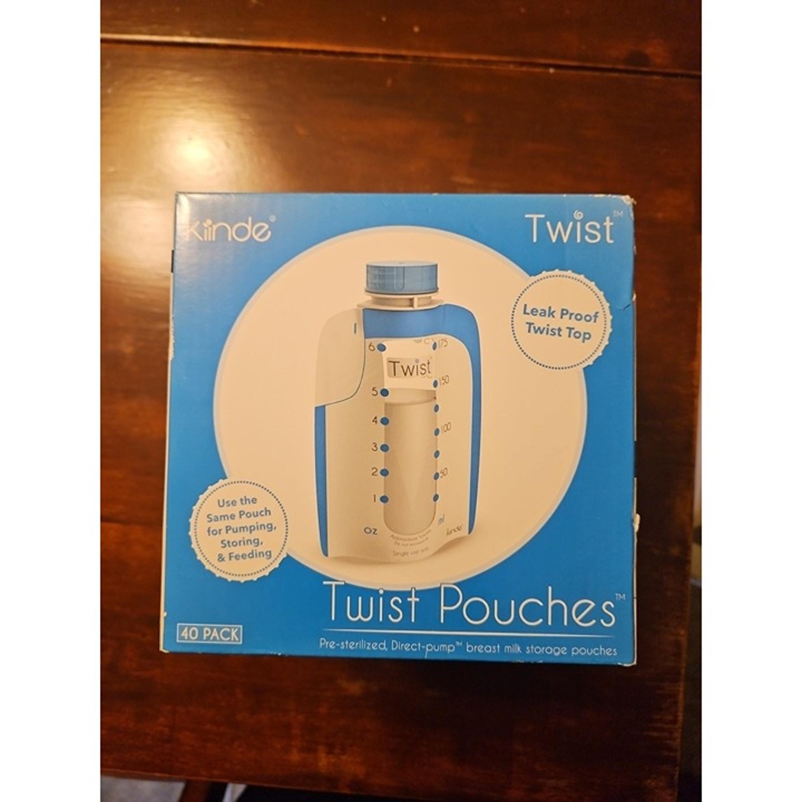 Kiinde Twist Pouch Direct-Pump Direct-Feed Breast Milk Storage Bags, 6 oz 40-Ct
