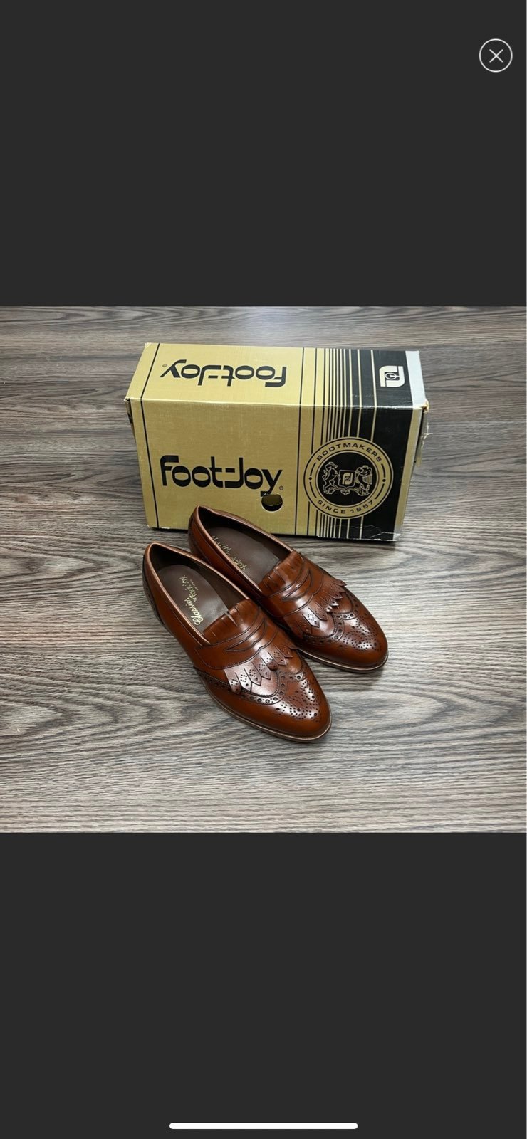 NEW FootJoy Classics Walnut Wingtip Kiltie Loafers 8.5 D
