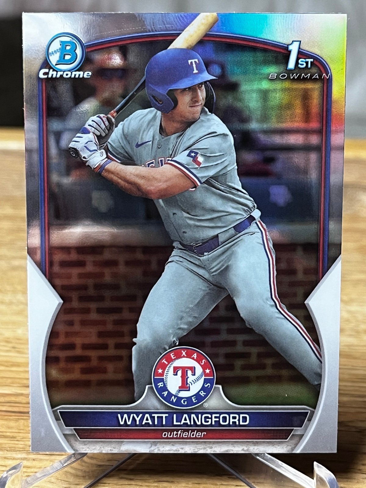 Wyatt Langford 2023 1st Bowman Chrome Refractor MINT